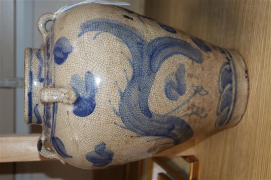 A Chinese blue and white jar height 31cm